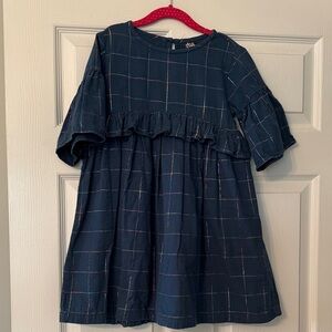 Tea Collection Navy Plaid Kids Dress